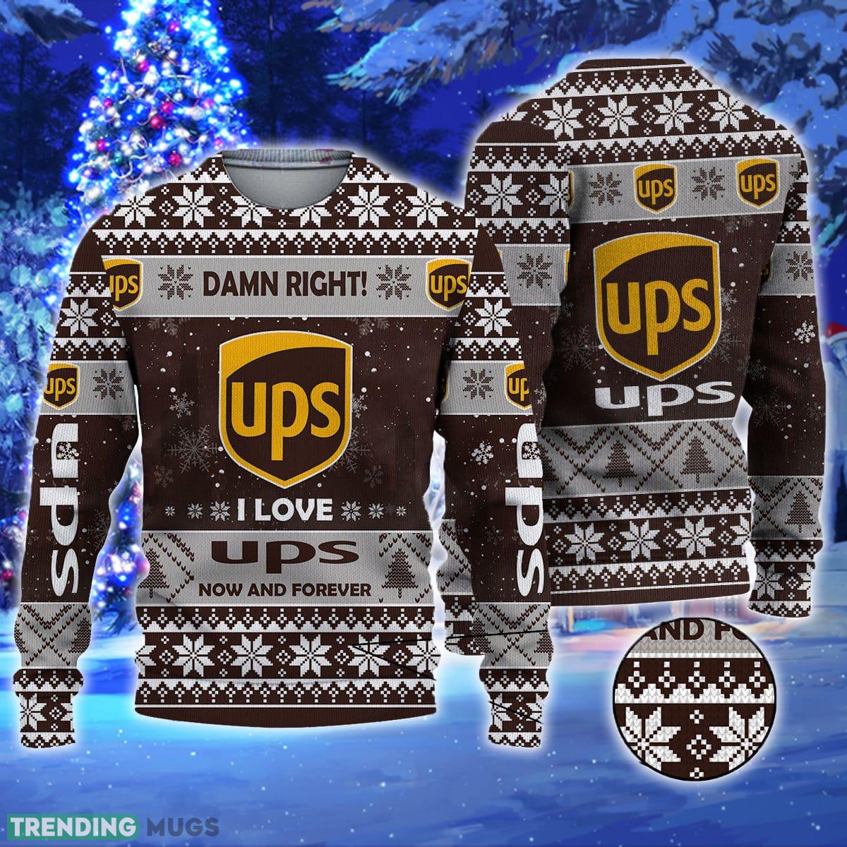 UPS Seasonal Ugly Christmas Sweater Brands Logo For Men And Women Gift - UPS Seasonal Ugly Christmas Sweater Brands Logo For Men And Women Gift