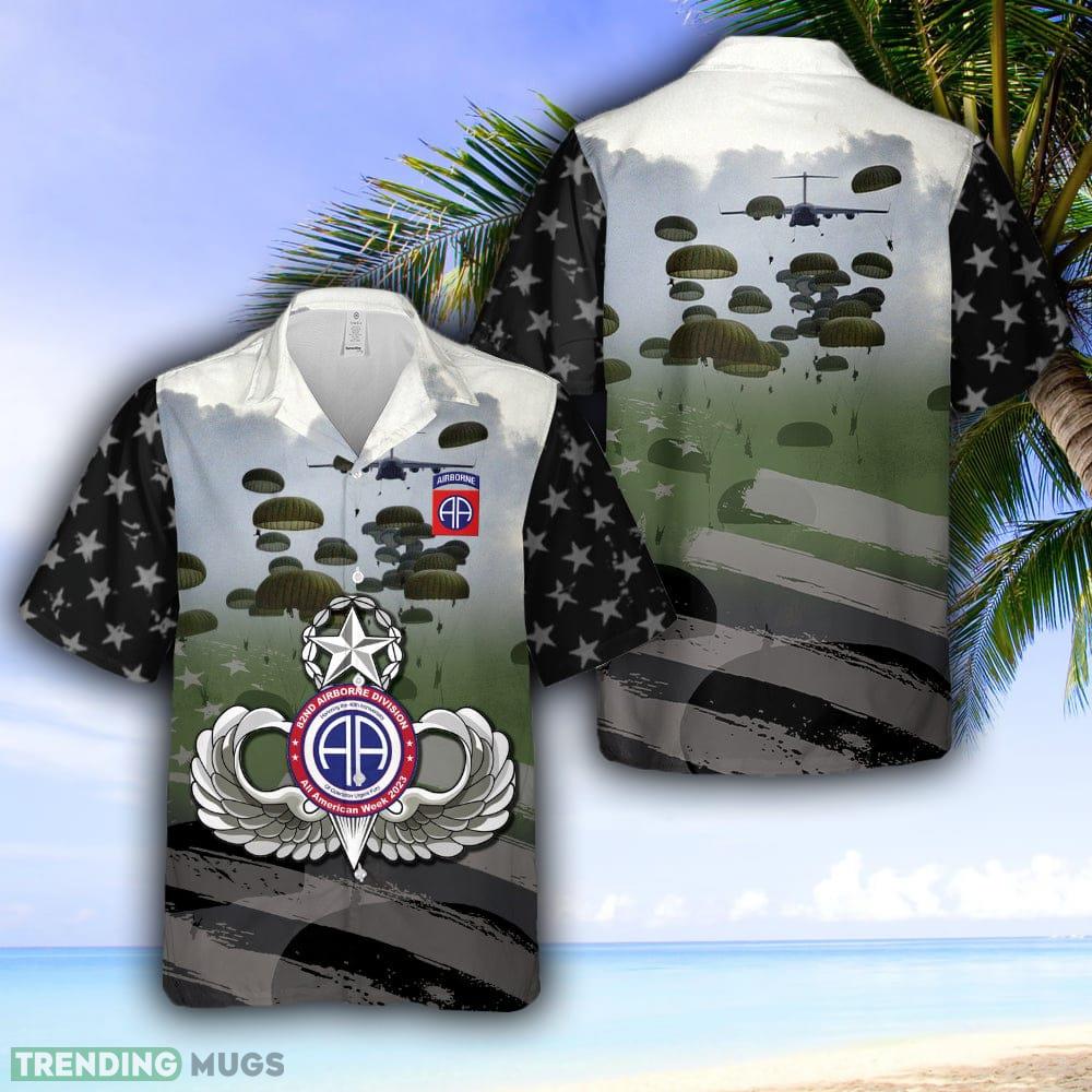 US Army National Airborne Day, Paratroopers of the Army's 82nd Airborne Division drop Hawaiian Shirt Hawaiian Shirt US Army National Airborne Day, Paratroopers of the Army's 82nd Airborne Division drop Hawaiian Shirt - US Army National Airborne Day, Paratroopers of the Army's 82nd Airborne Division drop Hawaiian Shirt