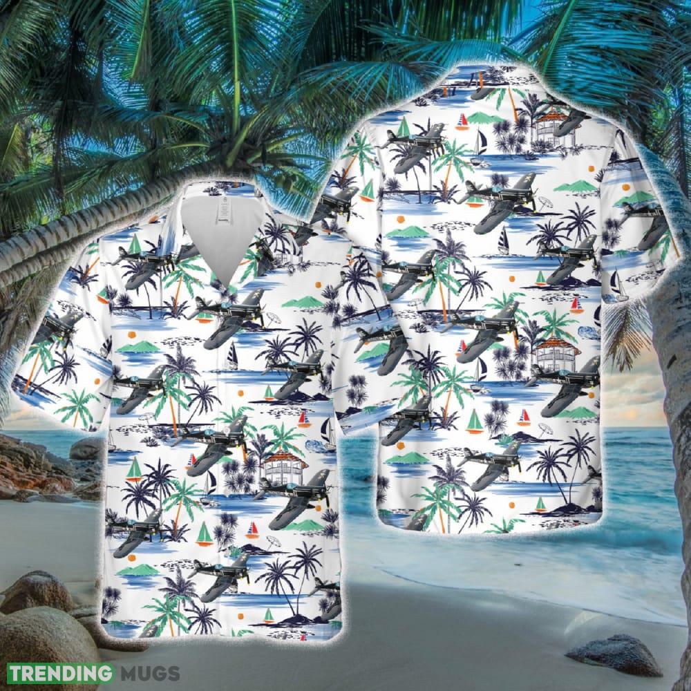 US Marine Corps Vought F4U4 Corsair VMF-214 “Black Sheep” Squadron during the WWII Hawaiian Shirt - US Marine Corps Vought F4U4 Corsair VMF-214 “Black Sheep” Squadron during the WWII Hawaiian Shirt