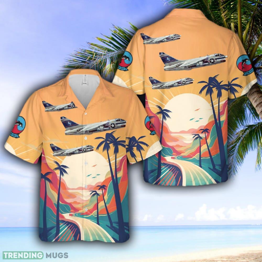 US Navy A-7B Corsair II Of Attack Squadron 203 (VA-203) Blue Dolphins Hawaiian Shirt - US Navy A-7B Corsair II Of Attack Squadron 203 (VA-203) Blue Dolphins Hawaiian Shirt US Navy A-7B Corsair II Of Attack Squadron 203 (VA-203) Blue Dolphins Hawaiian Shirt - US Navy A-7B Corsair II Of Attack Squadron 203 (VA-203) Blue Dolphins Hawaiian Shirt