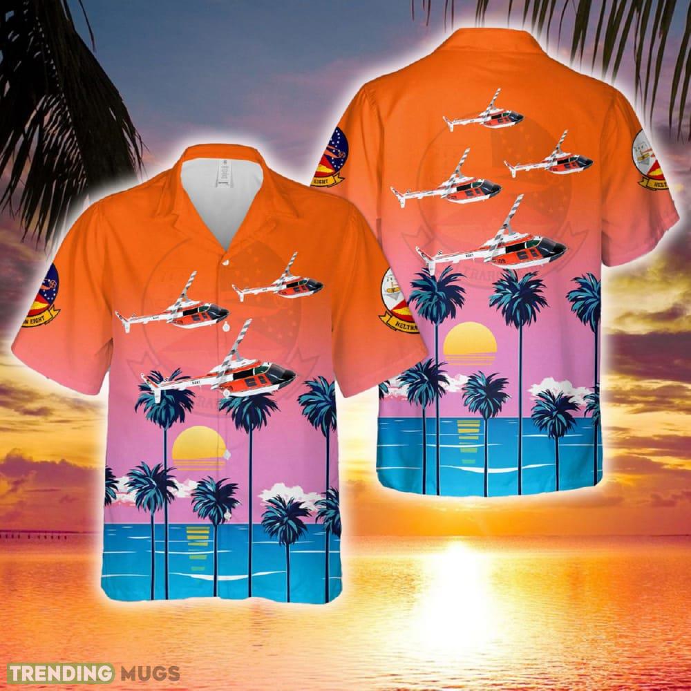 US Navy Bell TH-57C Sea Ranger Helicopter Training Squadron EIGHT (HT-8) Eightballers Hawaiian Shirt - US Navy Bell TH-57C Sea Ranger Helicopter Training Squadron EIGHT (HT-8) Eightballers Hawaiian Shirt