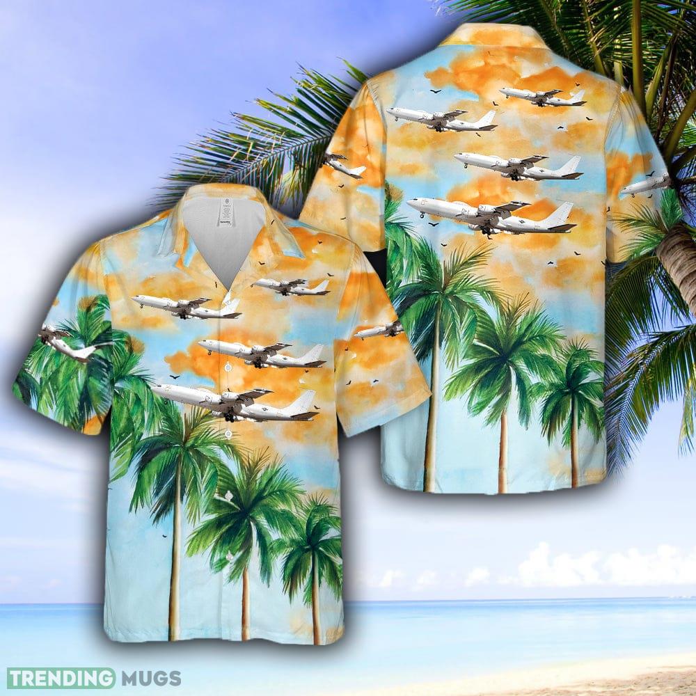 US Navy Boeing E-6 Tacamo Hawaiian Shirt - US Navy Boeing E-6 Tacamo Hawaiian Shirt