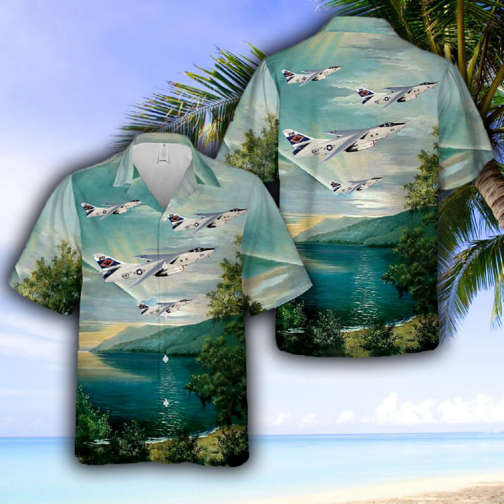 US Navy Douglas EA-3B Skywarrior (BuNo 146452) Fleet Reconnaissance Squadron VQ-1 Det.64 World Watchers Hawaiian Shirt - 291223-104645 US Navy Douglas EA-3B Skywarrior (BuNo 146452) Fleet Reconnaissance Squadron VQ-1 Det.64 World Watchers Hawaiian Shirt - 291223-104645
