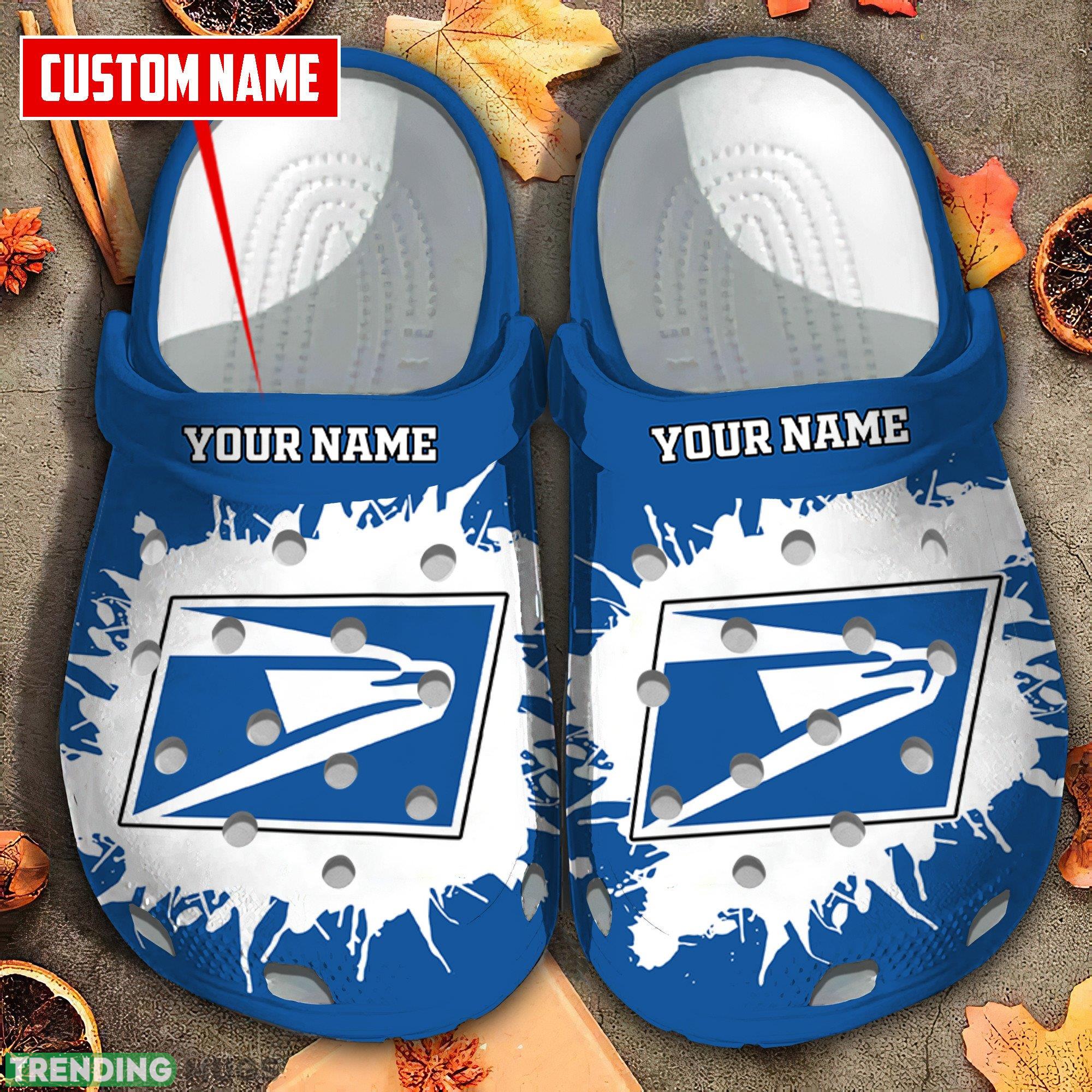 Usps Clogs Shoes Custom Name Logo Brands Gift Beach Summer - Usps Clogs Shoes Custom Name Logo Brands Gift Beach Summer