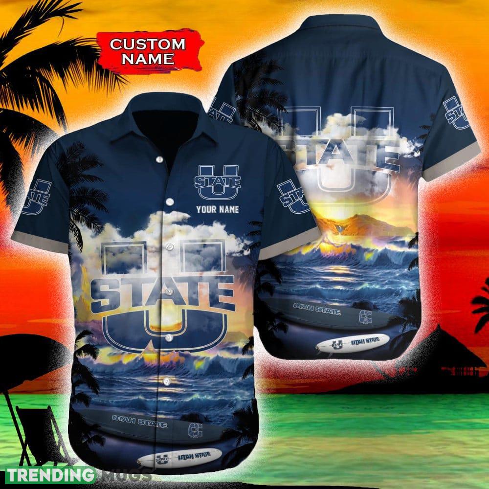 Utah State Aggies NCAA Islander Custom Name Men And Women Sports Teams Hawaiian Shirt Gift - Utah State Aggies NCAA Islander Custom Name Hawaiian Shirt Beach For Men Women Gift For Fans Utah State Aggies NCAA Islander Custom Name Men And Women Sports Teams Hawaiian Shirt Gift - Utah State Aggies NCAA Islander Custom Name Hawaiian Shirt Beach For Men Women Gift For Fans
