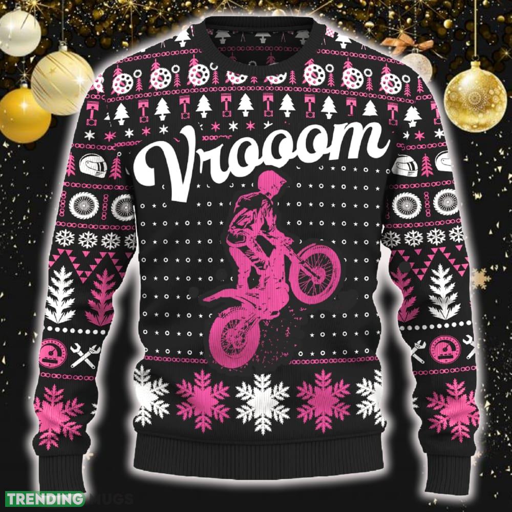Vrooom Trials Bike Motorcross Ugly Christmas 3D Sweater New Gift Holidays - Vrooom Trials Bike Ugly Christmas Sweater_ 1 Vrooom Trials Bike Motorcross Ugly Christmas 3D Sweater New Gift Holidays - Vrooom Trials Bike Ugly Christmas Sweater_ 1