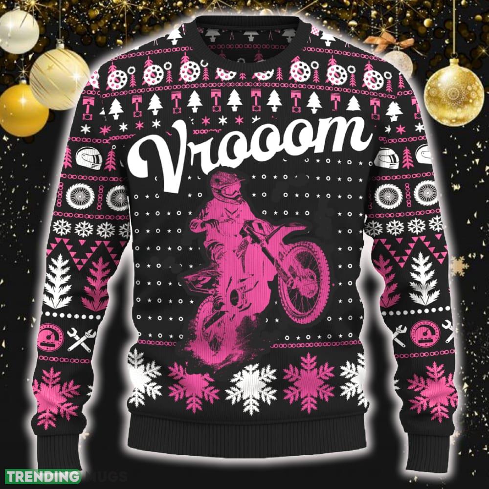 Vrooom YZ250 Motorcross Knitted Christmas Sweater New AOP Gift For Men And Women - Vrooom YZ250 Ugly Christmas Sweater_ 1 Vrooom YZ250 Motorcross Knitted Christmas Sweater New AOP Gift For Men And Women - Vrooom YZ250 Ugly Christmas Sweater_ 1