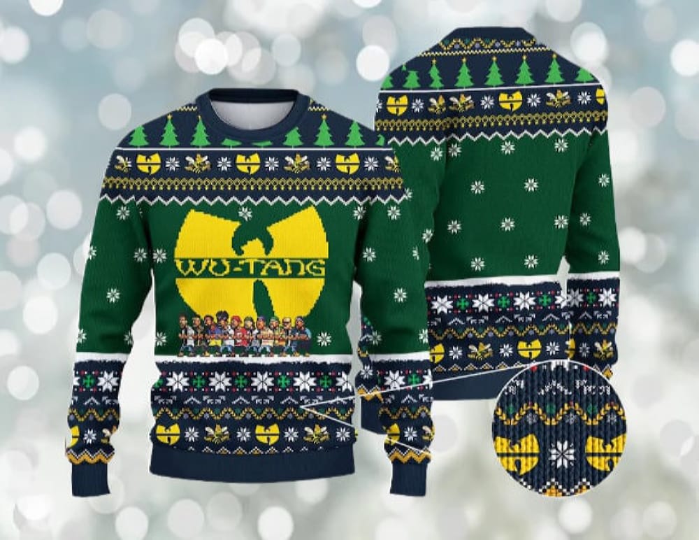 Wu Tang Ugly Christmas Sweater Wu Tang Clan Logo Snowflakes Yellow Green Sweater Xmas Gift Xmas 2023 Gift Gift for Family Friend - 031223-090031 Wu Tang Ugly Christmas Sweater Wu Tang Clan Logo Snowflakes Yellow Green Sweater Xmas Gift Xmas 2023 Gift Gift for Family Friend - 031223-090031