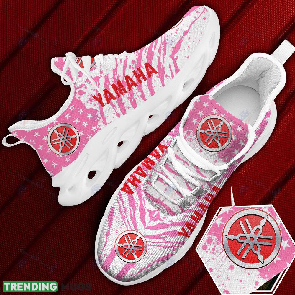 Yamaha Car And Motorcycle Racing Chunky Shoes Pink Max Soul Sneakers For Men Women - Yamaha Car And Motorcycle Racing Pink Max Soul Shoes Photo 1