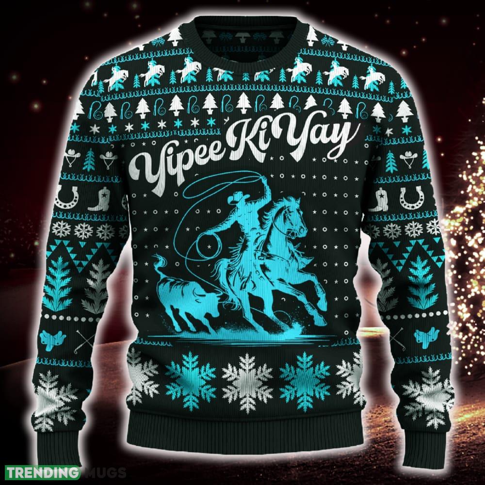 Yipee Ki-Yay Chute Dogging Snowflakes Ugly Christmas 3D Sweater Trending Gift For Men And Women - Yipee Ki-Yay Chute Dogging Sweater_1 Yipee Ki-Yay Chute Dogging Snowflakes Ugly Christmas 3D Sweater Trending Gift For Men And Women - Yipee Ki-Yay Chute Dogging Sweater_1