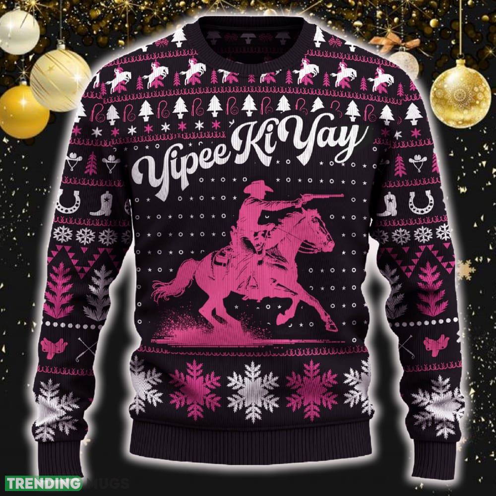 Yipee Ki-Yay Mounted Shooting Ugly Christmas Sweater New Pattern Tree Holidays Gift Fans - Yipee Ki-Yay Mounted Shooting Sweater_1 Yipee Ki-Yay Mounted Shooting Ugly Christmas Sweater New Pattern Tree Holidays Gift Fans - Yipee Ki-Yay Mounted Shooting Sweater_1