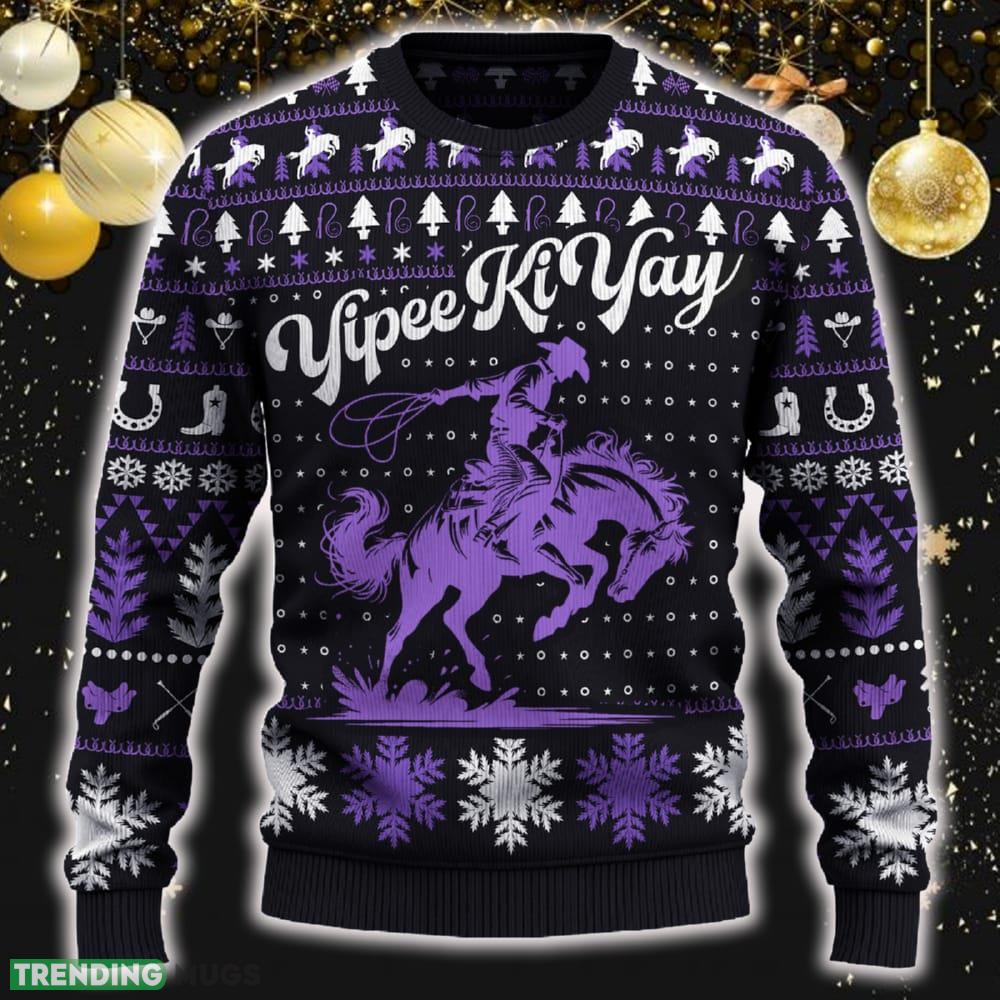 Yipee Ki-Yay Saddle Bronc Riding Rodeo Funny Ugly Xmas 3D New Gift For Men And Women - Yipee Ki-Yay Saddle Bronc Riding Rodeo Sweater_1 Yipee Ki-Yay Saddle Bronc Riding Rodeo Funny Ugly Xmas 3D New Gift For Men And Women - Yipee Ki-Yay Saddle Bronc Riding Rodeo Sweater_1