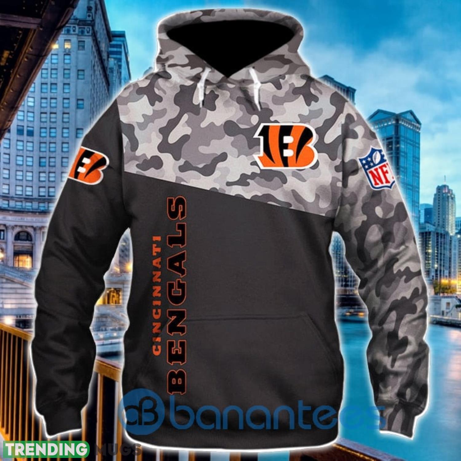 Cincinnati Bengals Military 3D Hoodie Product Photo 1 Cincinnati Bengals Military 3D Hoodie Product Photo 1