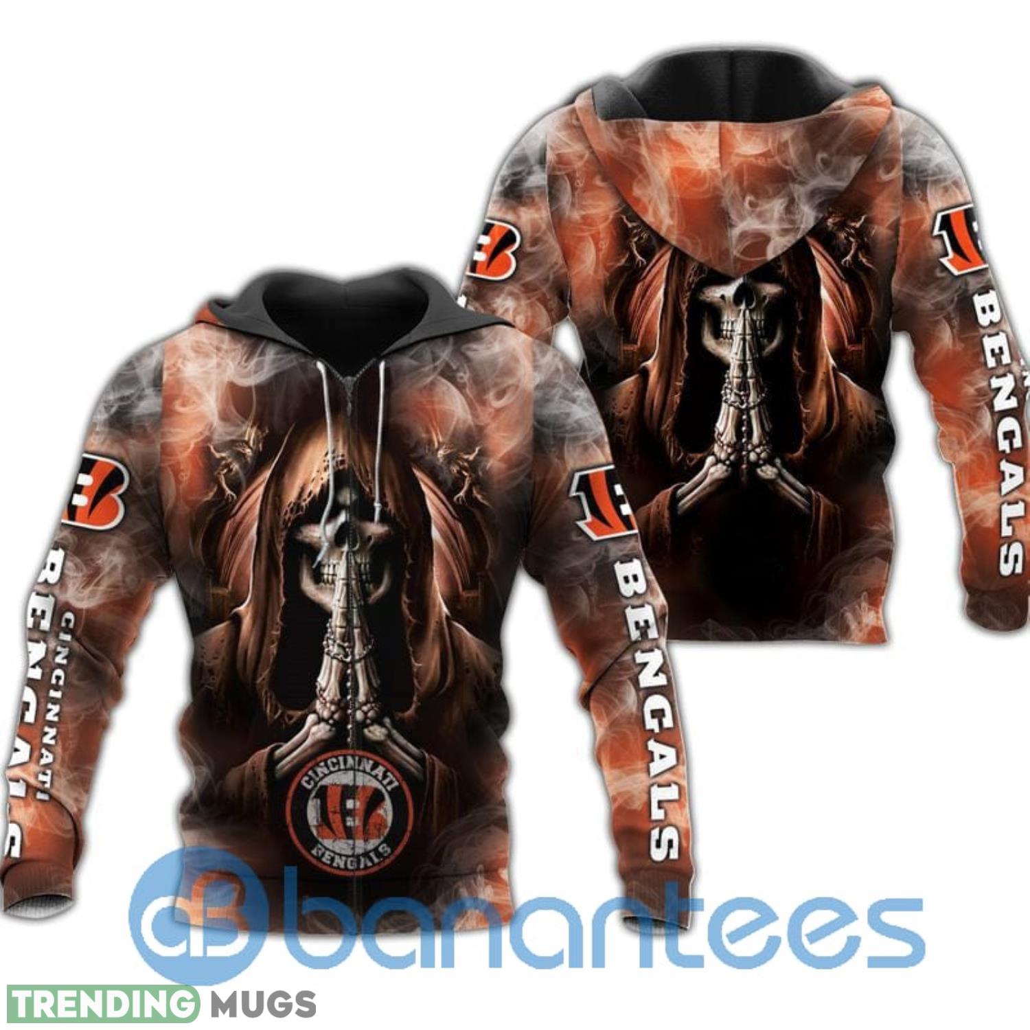 Cincinnati Bengals Skull Smoke All Over Printed 3D Hoodie Zip Hoodie 3D All Over Print, 3D Hoodies Cincinnati Bengals Skull Smoke All Over Printed 3D Hoodie Zip Hoodie 3D All Over Print, 3D Hoodies