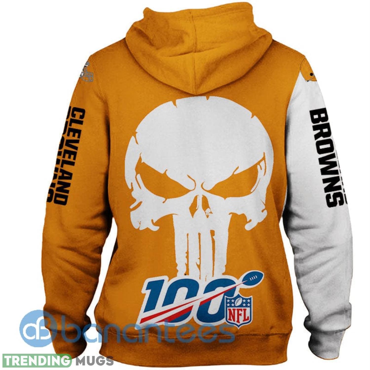 Cleveland Browns 3D Hoodie Mens Skull Printed 3D All Over Print, 3D Hoodies Cleveland Browns 3D Hoodie Mens Skull Printed 3D All Over Print, 3D Hoodies