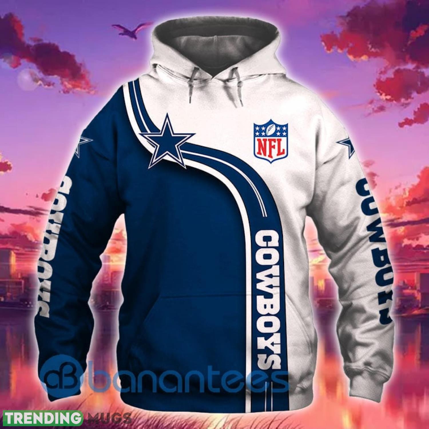 Dallas Cowboys White And Navy Simple Design Full Printed 3D Hoodie Zip Hoodie 3D All Over Print, 3D Hoodies Dallas Cowboys White And Navy Simple Design Full Printed 3D Hoodie Zip Hoodie 3D All Over Print, 3D Hoodies