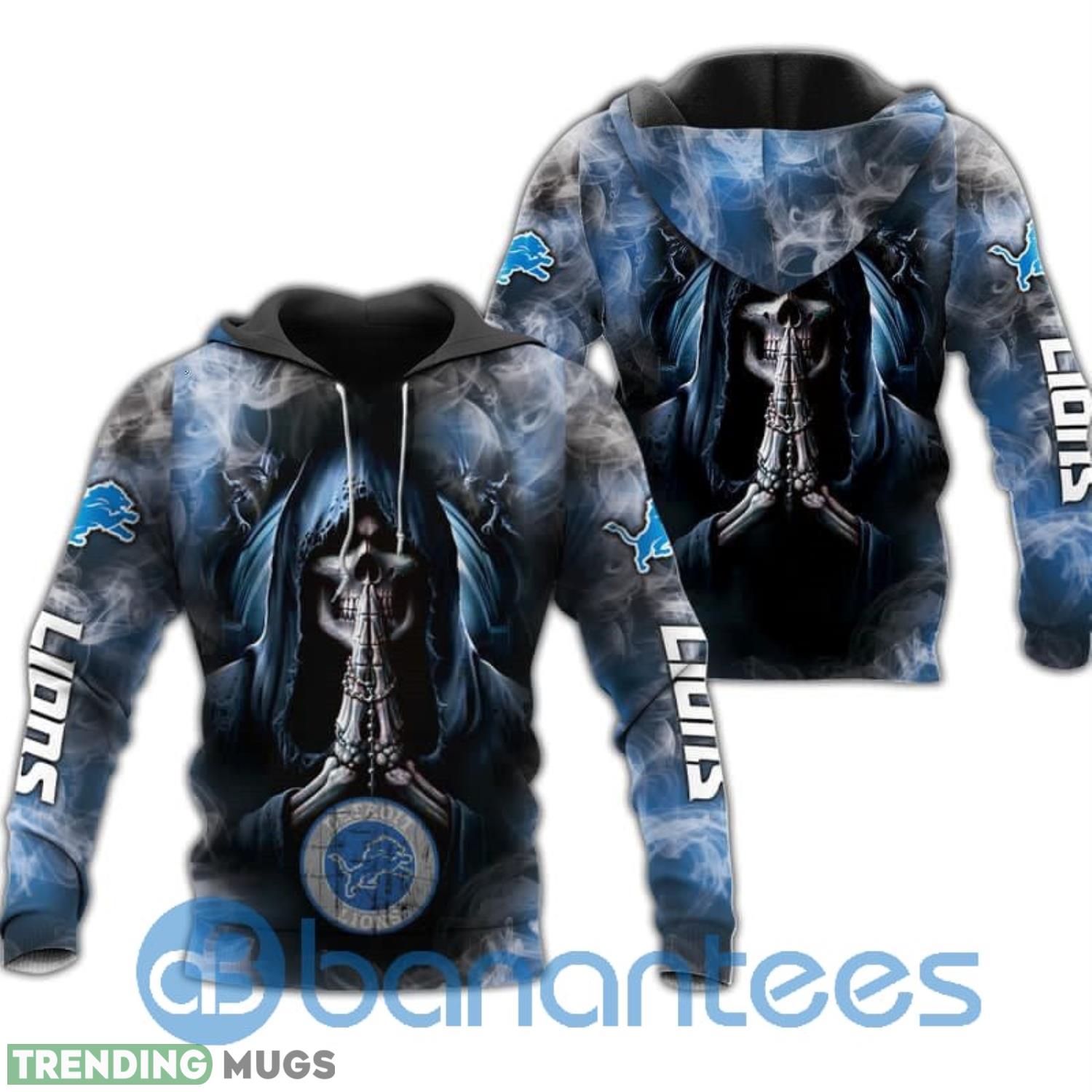 Detroit Lions Skull Smoke All Over Printed 3D Hoodie Zip Hoodie Product Photo 1 Detroit Lions Skull Smoke All Over Printed 3D Hoodie Zip Hoodie Product Photo 1