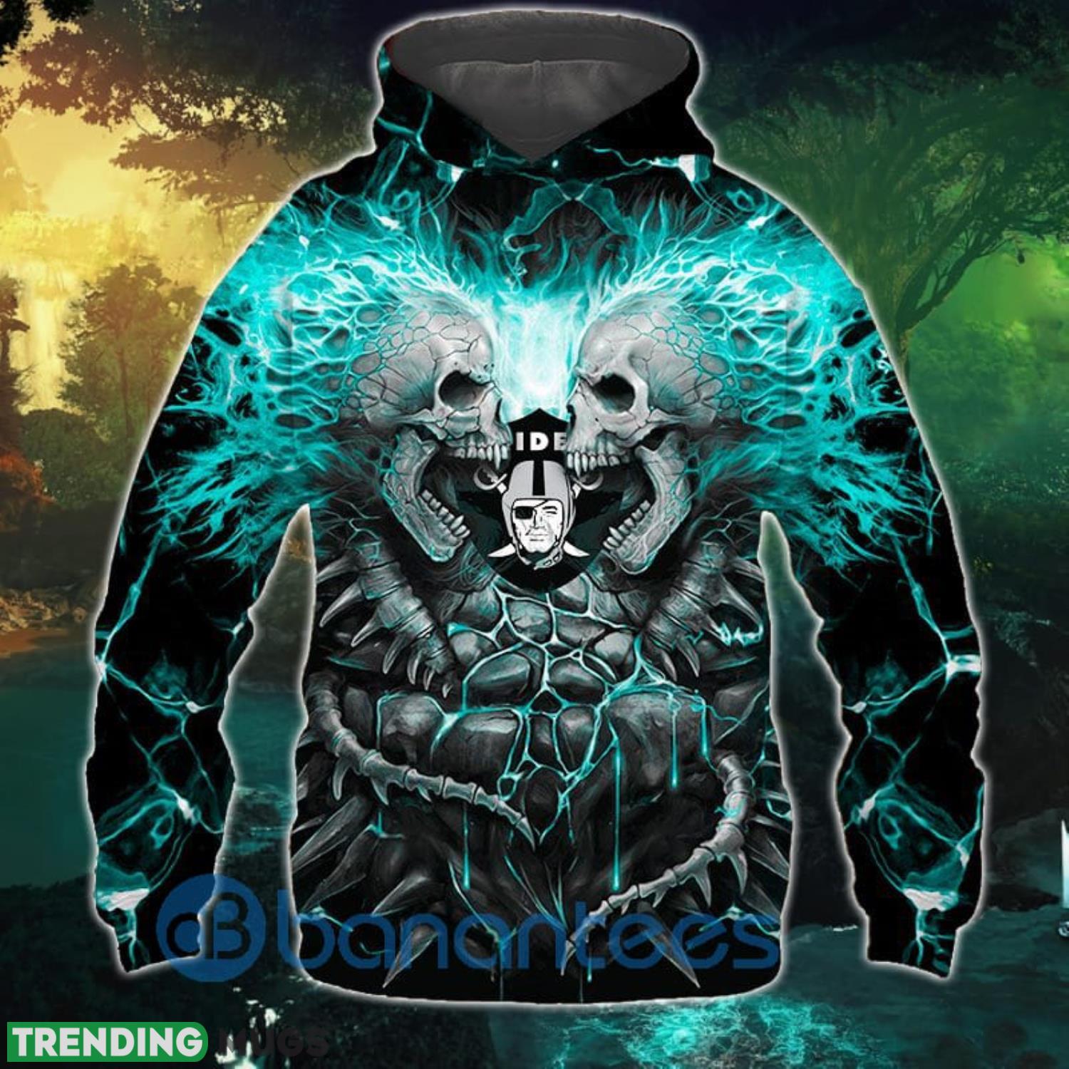 Electric Las Vegas Raiders Skull Halloween All Over Printed 3D Hoodie, Zip Hoodie Product Photo 1 Electric Las Vegas Raiders Skull Halloween All Over Printed 3D Hoodie, Zip Hoodie Product Photo 1