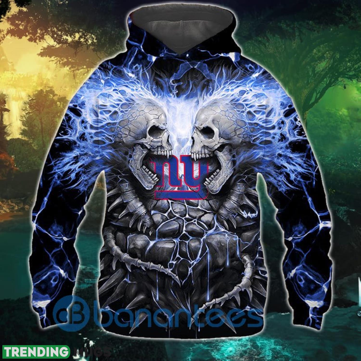 Electric New York Giants Skull Halloween All Over Printed 3D Hoodie, Zip Hoodie Product Photo 1 Electric New York Giants Skull Halloween All Over Printed 3D Hoodie, Zip Hoodie Product Photo 1