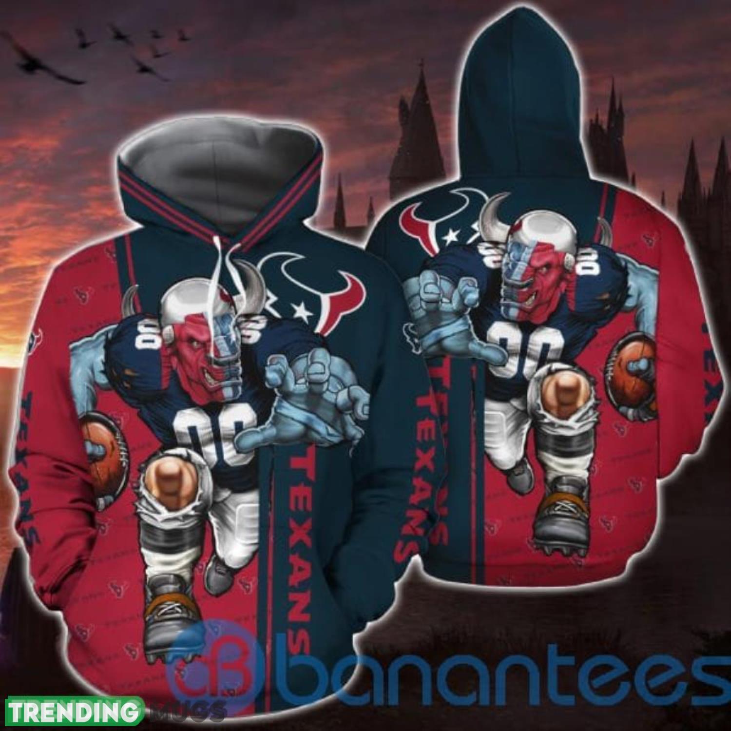 Houston Texans Full Printed 3D Hoodie, Zip Hoodie Product Photo 1 Houston Texans Full Printed 3D Hoodie, Zip Hoodie Product Photo 1