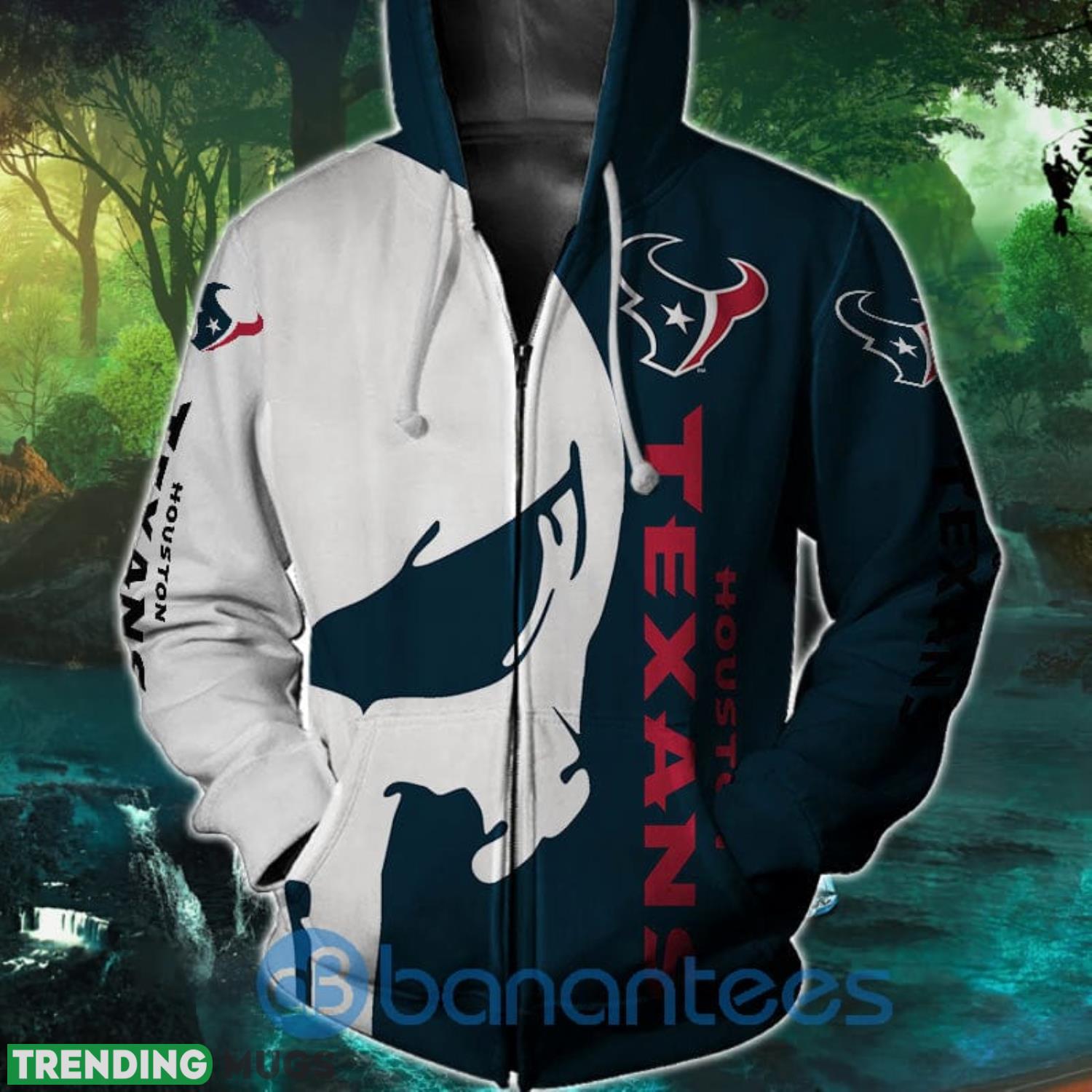 Houston Texans Skull Design Full Printed 3D Hoodie Zip Hoodie 3D All Over Print, 3D Hoodies Houston Texans Skull Design Full Printed 3D Hoodie Zip Hoodie 3D All Over Print, 3D Hoodies