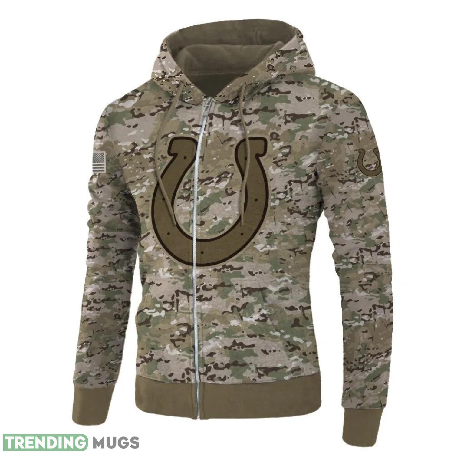 Indianapolis Colts Camo Pattern Full Printed 3D Hoodie Zip Hoodie Product Photo 1 Indianapolis Colts Camo Pattern Full Printed 3D Hoodie Zip Hoodie Product Photo 1