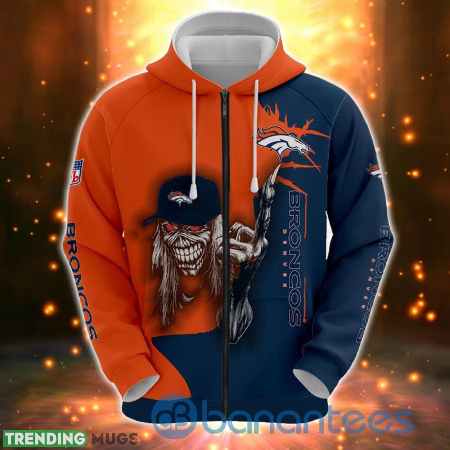Iron Maiden Denver Broncos Full Printed 3D Hoodie, Zip Hoodie Product Photo 1 Iron Maiden Denver Broncos Full Printed 3D Hoodie, Zip Hoodie Product Photo 1
