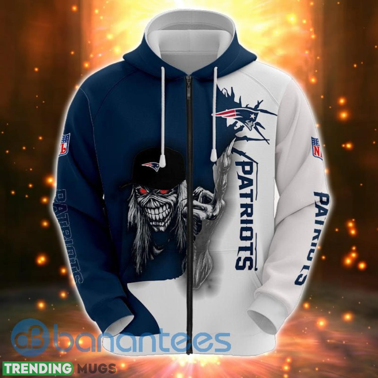 Iron Maiden New England PatriotsFull Printed 3D Hoodie, Zip Hoodie Product Photo 1 Iron Maiden New England PatriotsFull Printed 3D Hoodie, Zip Hoodie Product Photo 1