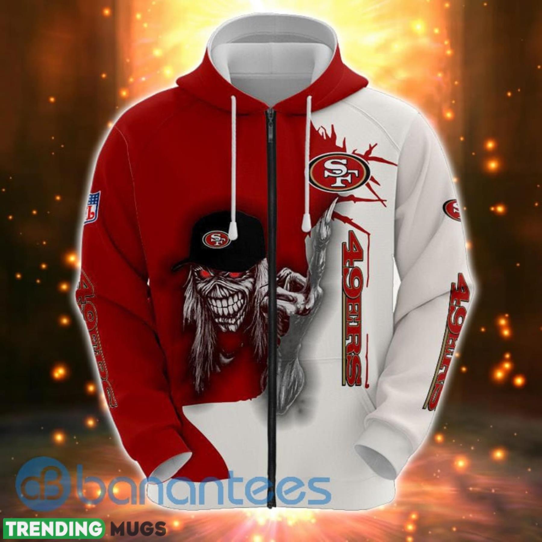 Iron Maiden San Francisco 49ersFull Printed 3D Hoodie, Zip Hoodie Product Photo 1 Iron Maiden San Francisco 49ersFull Printed 3D Hoodie, Zip Hoodie Product Photo 1