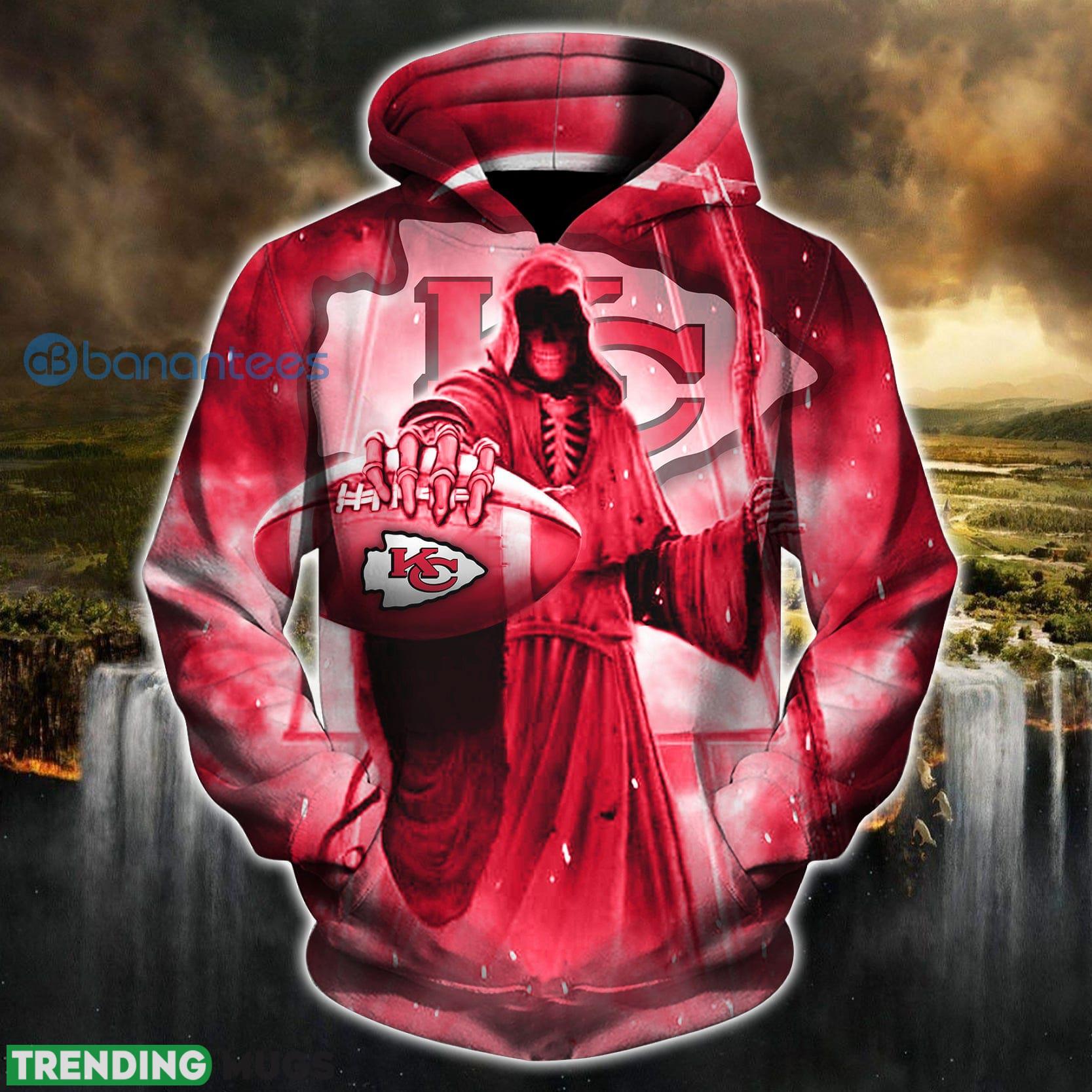 Kansas City Chiefs Death Skull All Over Printed 3D Hoodie Zip Hoodie Product Photo 1 Kansas City Chiefs Death Skull All Over Printed 3D Hoodie Zip Hoodie Product Photo 1