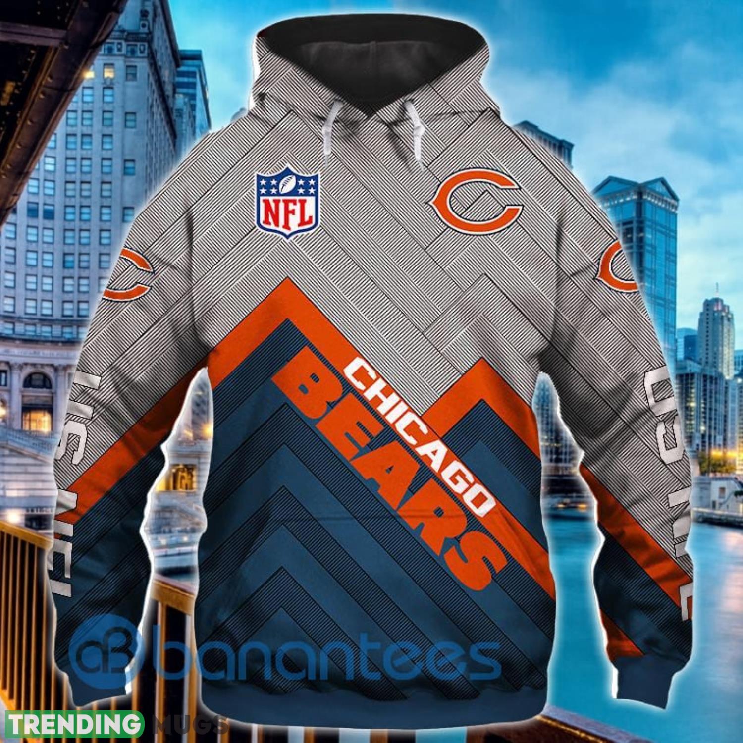 Men's Chicago Bears All Over Printed 3D Hoodie Zip Hoodie Product Photo 1 Men's Chicago Bears All Over Printed 3D Hoodie Zip Hoodie Product Photo 1