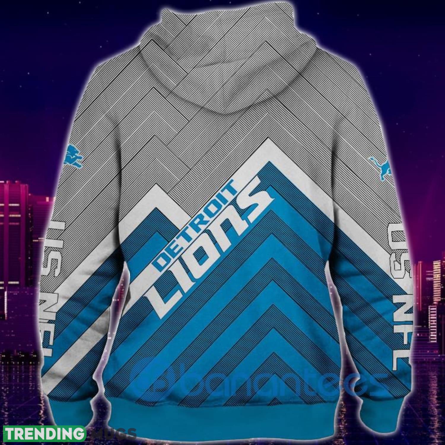 Men's Detroit Lions All Over Printed 3D Sweatshirt Pullover Product Photo 1