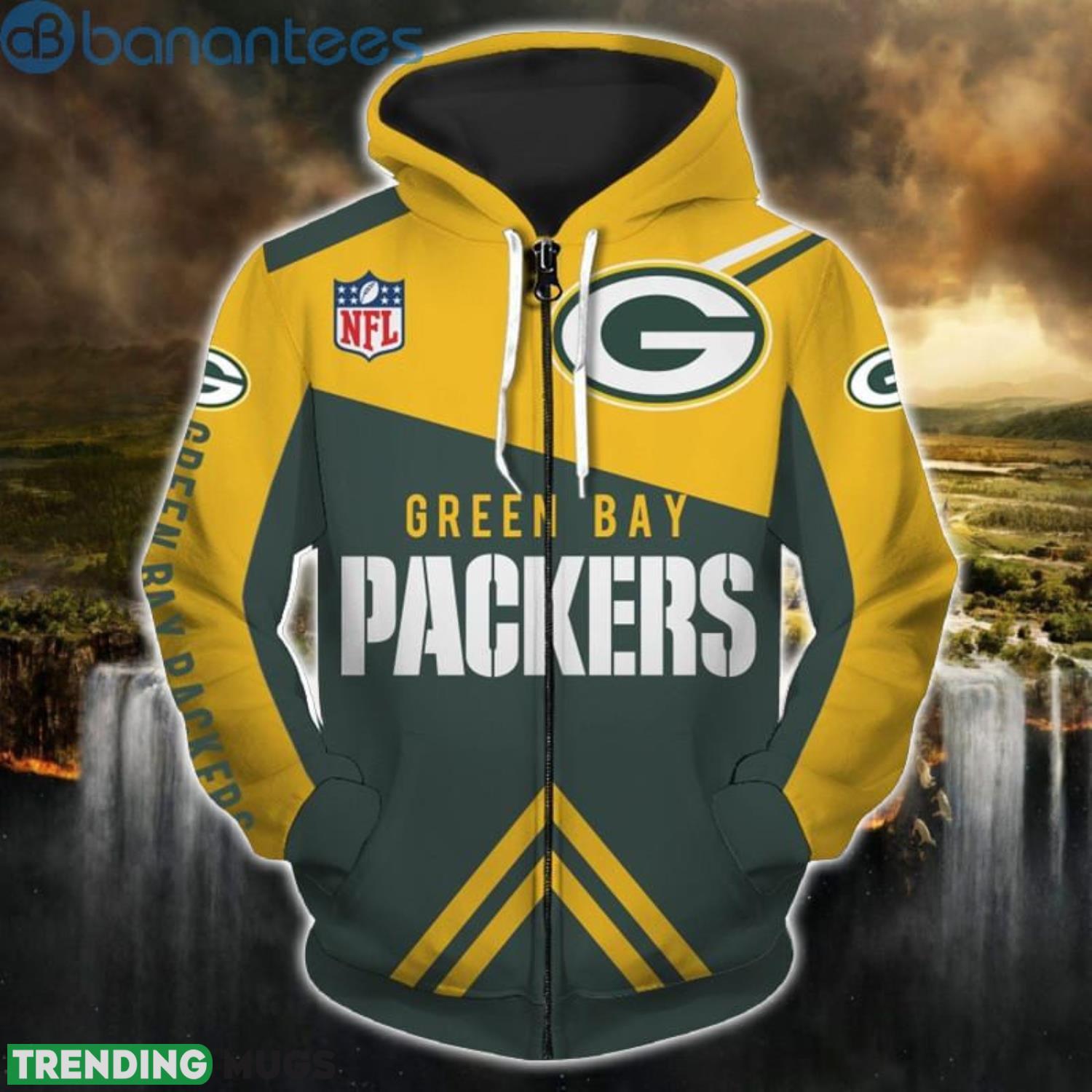 Men's Green Bay Packers 3D Hoodie Zip Hoodie Product Photo 1 Men's Green Bay Packers 3D Hoodie Zip Hoodie Product Photo 1