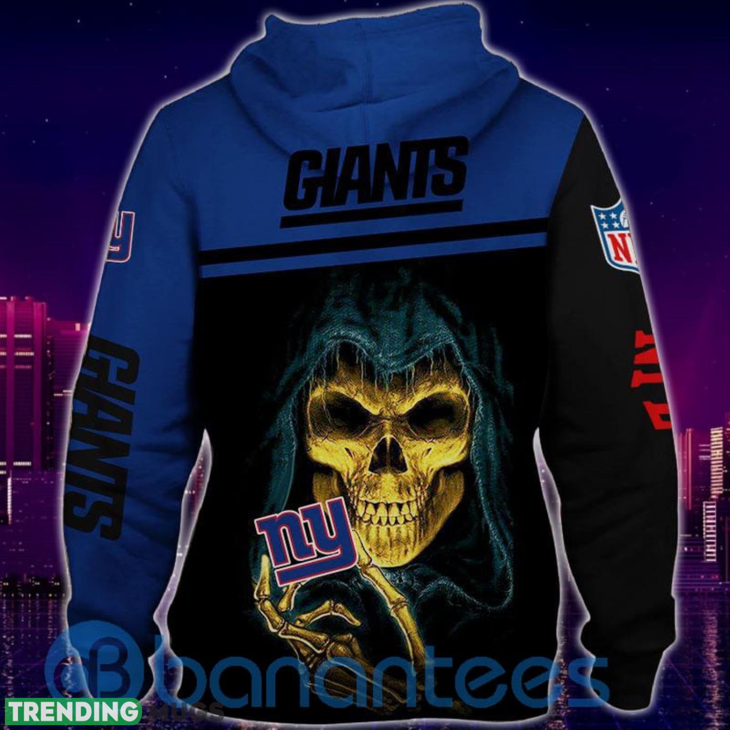 Men's New York Giants Black Full Printed 3D Hoodie Zip Hoodie Product Photo 1 Men's New York Giants Black Full Printed 3D Hoodie Zip Hoodie Product Photo 1