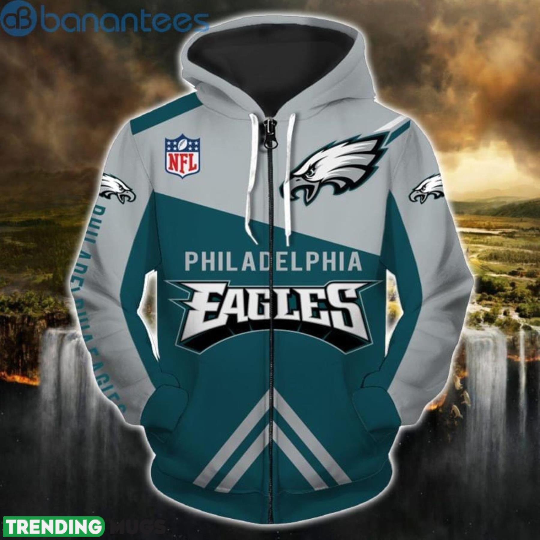Men's Philadelphia Eagles All Over Printed 3D Hoodie Zip Hoodie For Fans Product Photo 1 Men's Philadelphia Eagles All Over Printed 3D Hoodie Zip Hoodie For Fans Product Photo 1