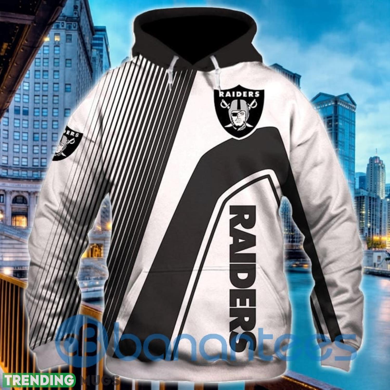New Hoodies 3D Oakland Raiders White Black 3D Hoodie Zip Hoodie Product Photo 1 New Hoodies 3D Oakland Raiders White Black 3D Hoodie Zip Hoodie Product Photo 1