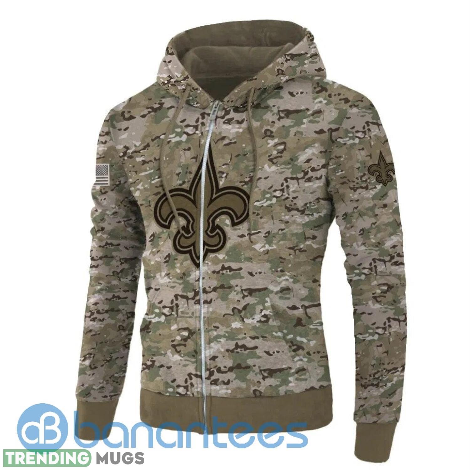 New Orleans Saints CamouflageAll Over Printed 3D Hoodie, Zip Hoodie Product Photo 1 New Orleans Saints CamouflageAll Over Printed 3D Hoodie, Zip Hoodie Product Photo 1