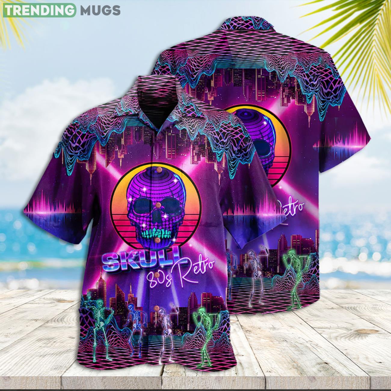 80s Cute Summer Gift Skull 80s Retro Hawaiian Shirt Product Photo 1 80s Cute Summer Gift Skull 80s Retro Hawaiian Shirt Product Photo 1