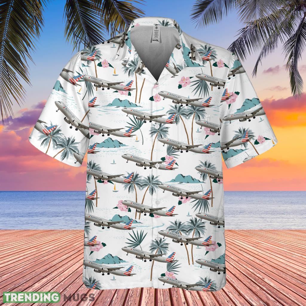 Airbus A321 American Airlines Combo Hawaiian Shirt Product Photo 1 Airbus A321 American Airlines Combo Hawaiian Shirt Product Photo 1