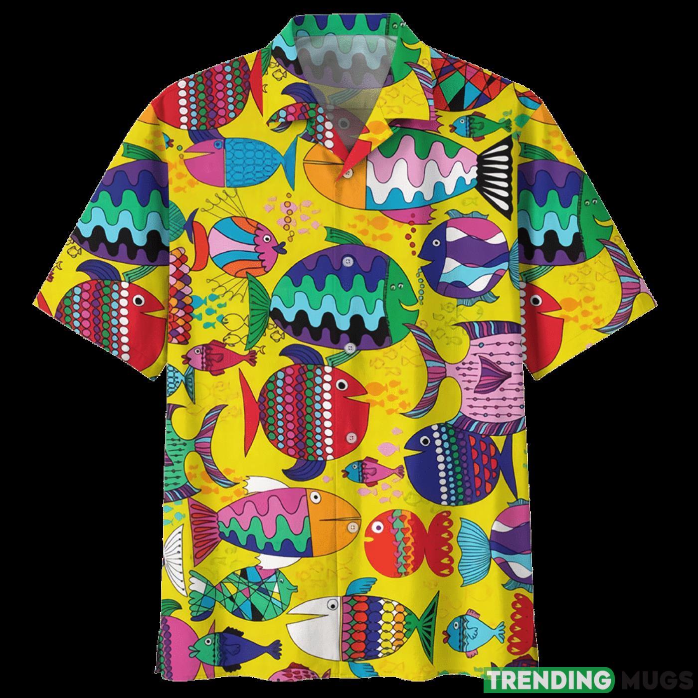Aquarium Funny Fish Yellow Aloha Hawaiian Shirt Product Photo 1 Aquarium Funny Fish Yellow Aloha Hawaiian Shirt Product Photo 1