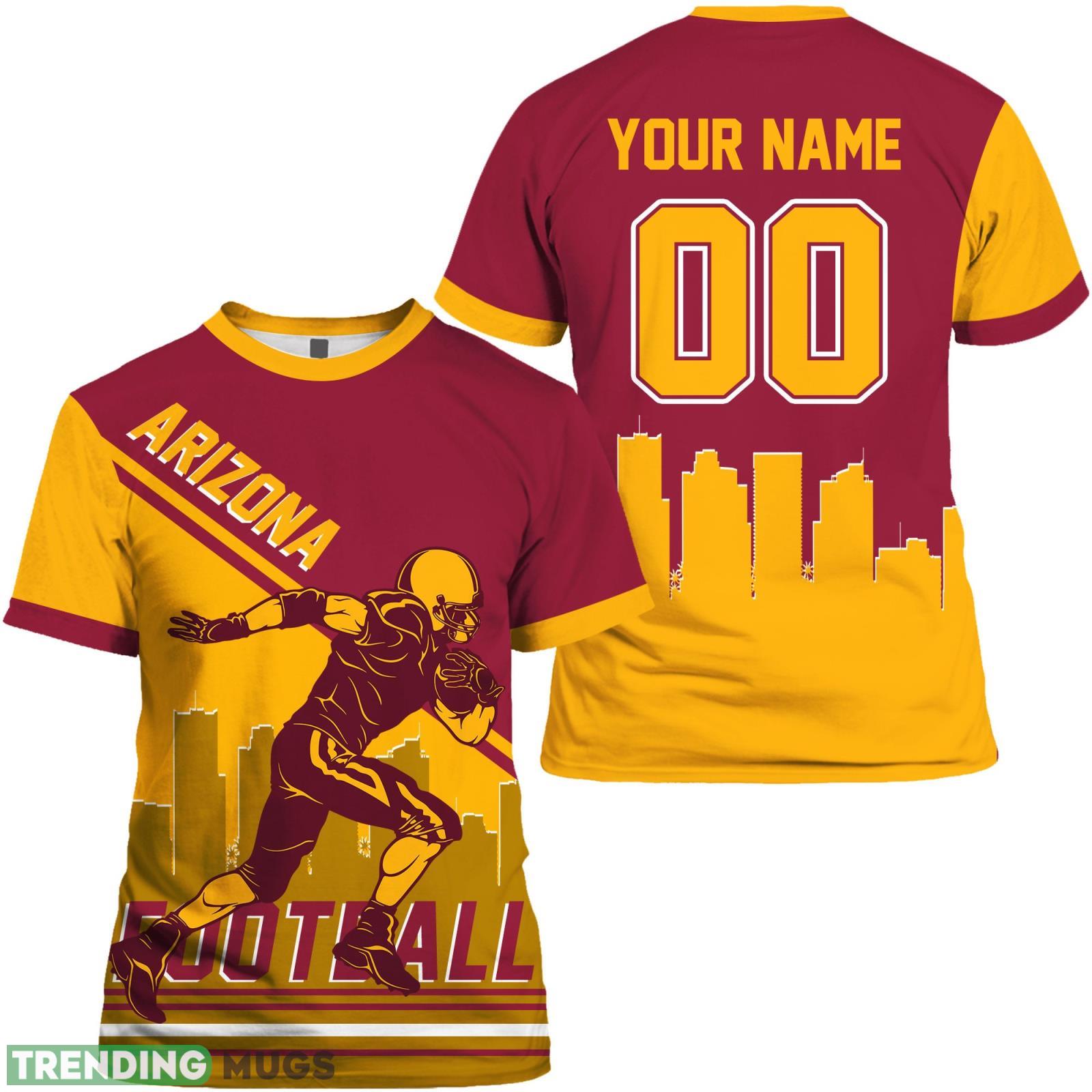 Arizona 3D T- Shirt Arizona Football Shirt Custom Name And Number For Fans Product Photo 1 Arizona 3D T- Shirt Arizona Football Shirt Custom Name And Number For Fans Product Photo 1