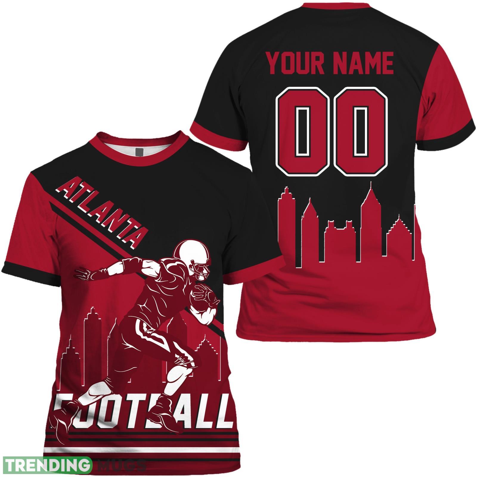 Atlanta 3D T- Shirt Atlanta Football Shirt Custom Name And Number For Fans Product Photo 1 Atlanta 3D T- Shirt Atlanta Football Shirt Custom Name And Number For Fans Product Photo 1