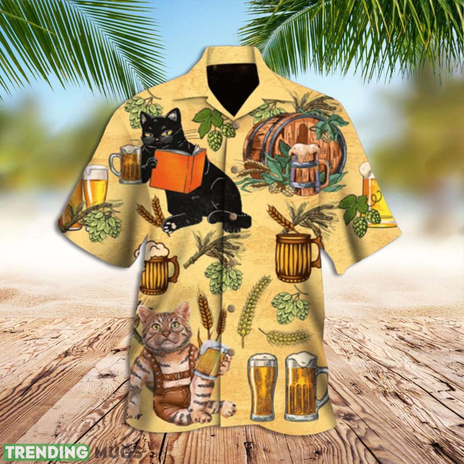 Beer Party Shirt Cat And Beer Hawaiian Shirt Summer Gift For Men And Women Product Photo 1 Beer Party Shirt Cat And Beer Hawaiian Shirt Summer Gift For Men And Women Product Photo 1