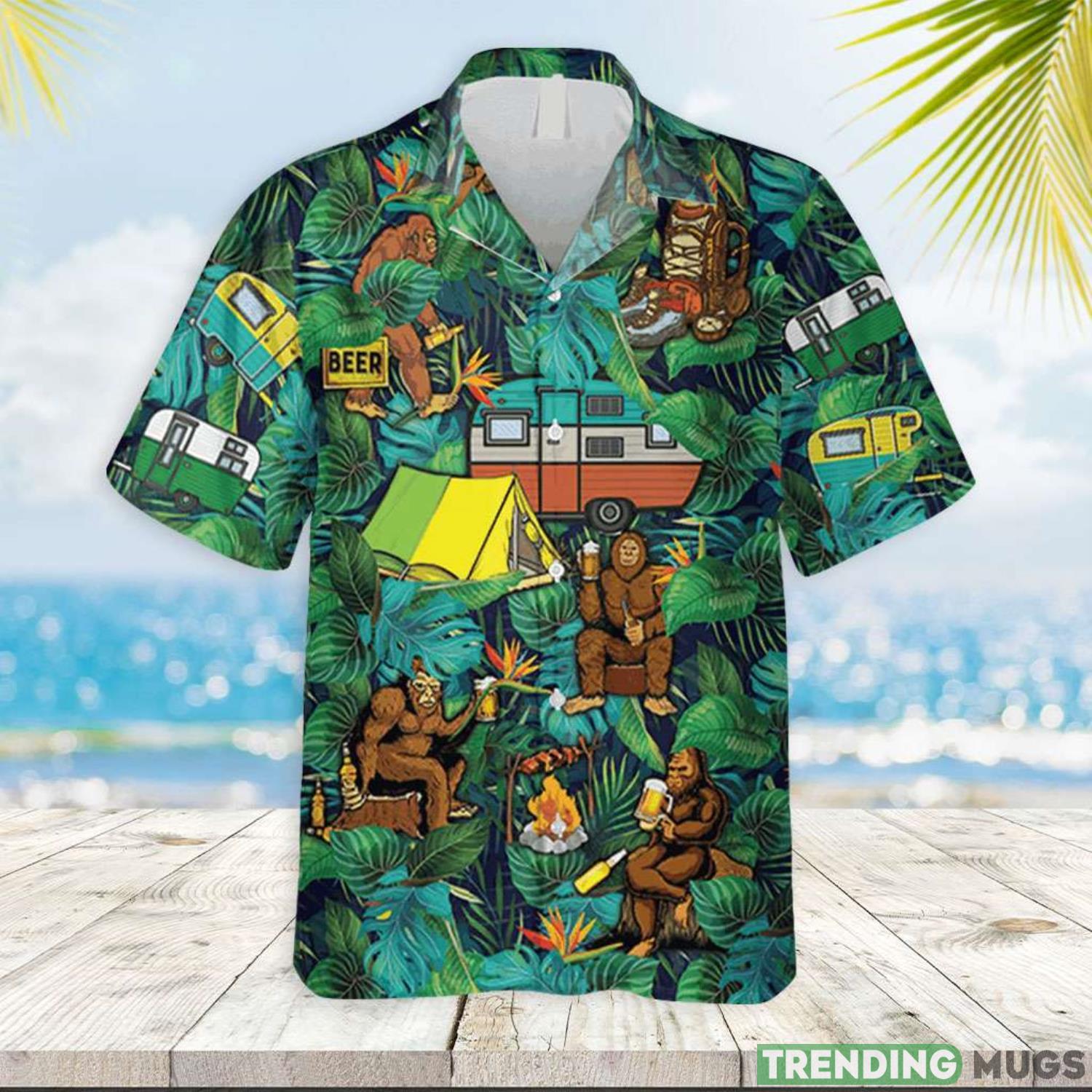 Bigfoot Lovers Camping Bigfoot Green Hawaiian Shirt Summer Gift For Men And Women Product Photo 1 Bigfoot Lovers Camping Bigfoot Green Hawaiian Shirt Summer Gift For Men And Women Product Photo 1