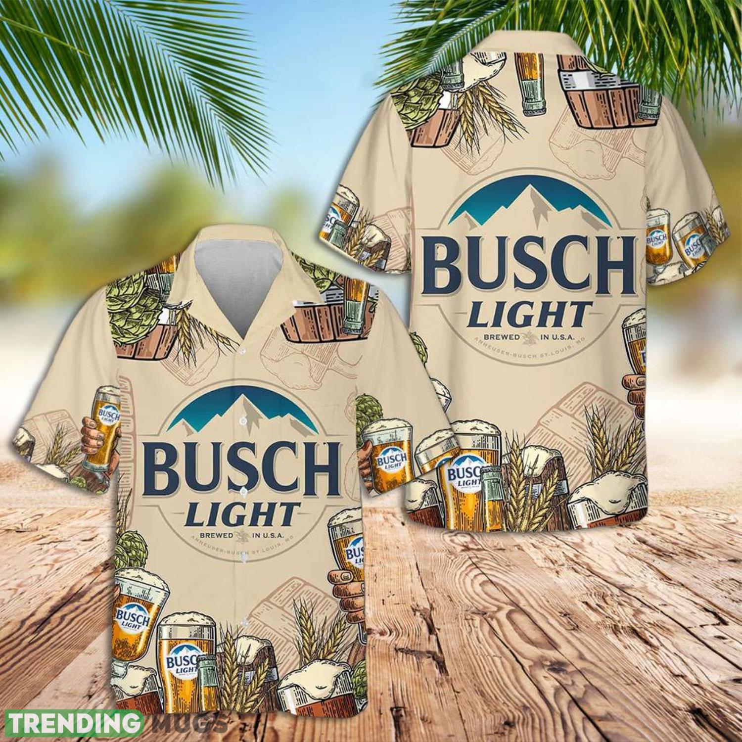 Busch Light Beer Lovers Busch Light Beige Hawaiian Shirt Summer Gift For Men And Women Product Photo 1 Busch Light Beer Lovers Busch Light Beige Hawaiian Shirt Summer Gift For Men And Women Product Photo 1