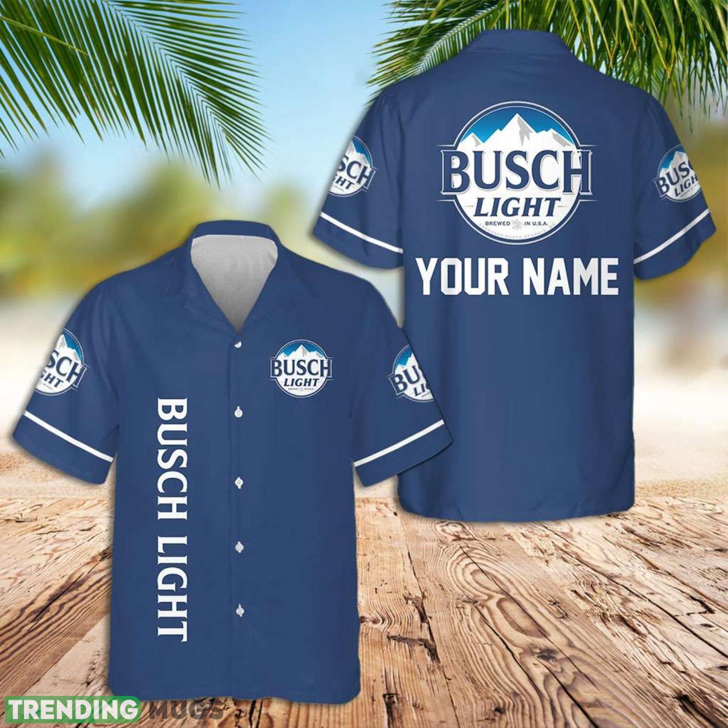 Busch Light Beer Lovers Busch Light Blue Custom Hawaiian Shirt Summer Gift For Men And Women Product Photo 1 Busch Light Beer Lovers Busch Light Blue Custom Hawaiian Shirt Summer Gift For Men And Women Product Photo 1
