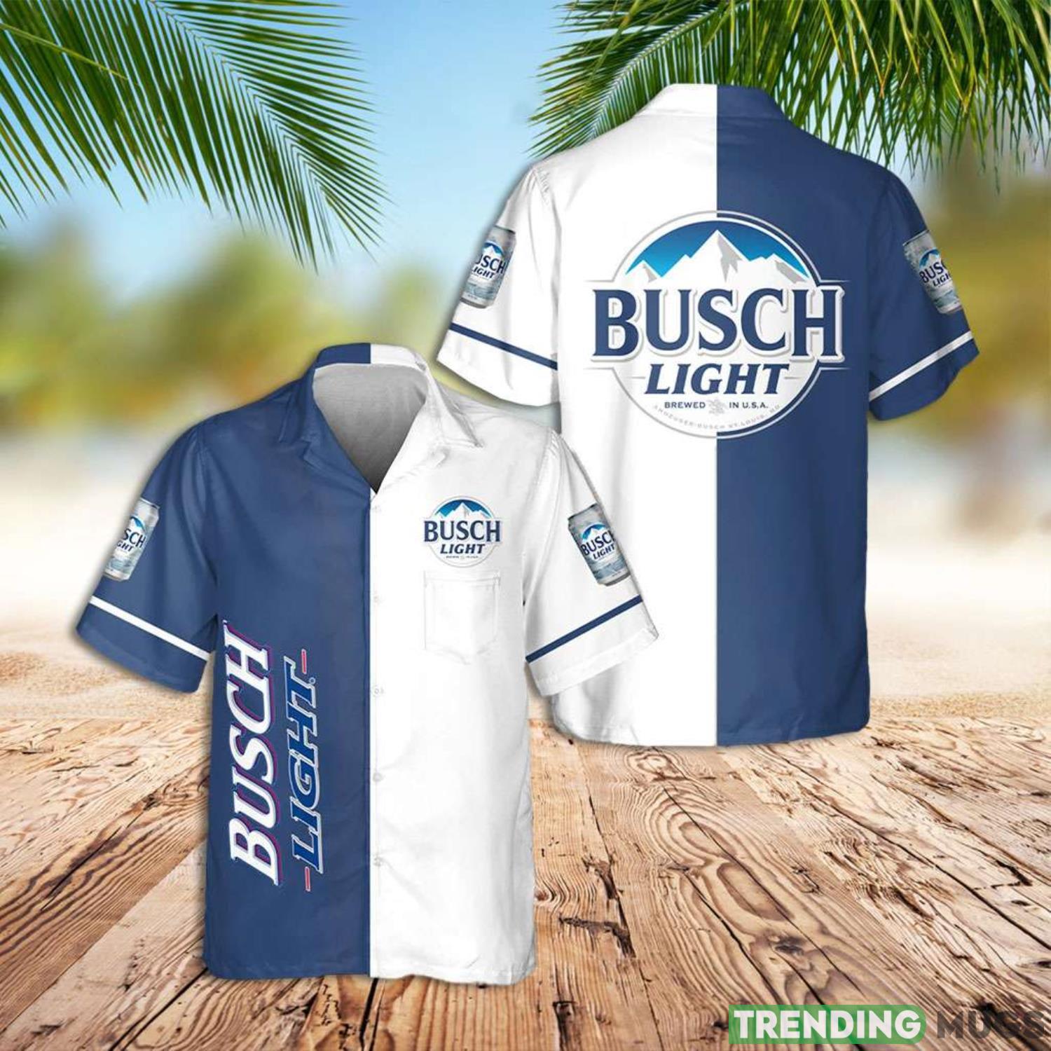 Busch Light Beer Lovers Busch Light White Blue Hawaiian Shirt Summer Gift For Men And Women Product Photo 1 Busch Light Beer Lovers Busch Light White Blue Hawaiian Shirt Summer Gift For Men And Women Product Photo 1