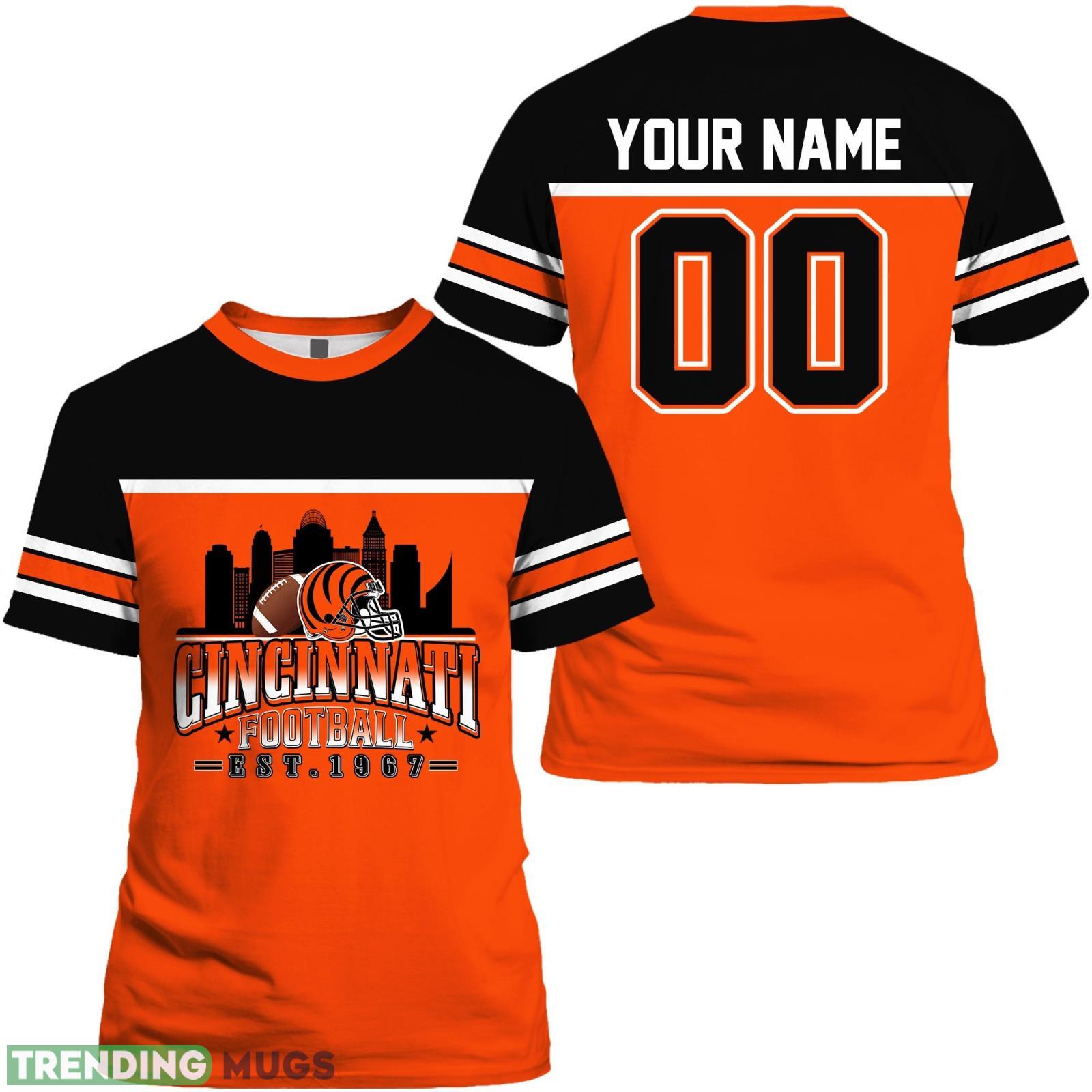 Cincinnati 3D T- Shirt Fans Gift Custom Name And Number For Men Women Product Photo 1 Cincinnati 3D T- Shirt Fans Gift Custom Name And Number For Men Women Product Photo 1