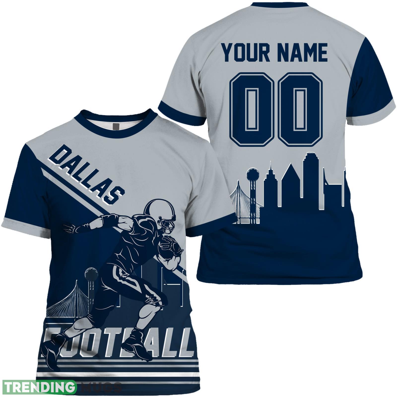 Dallas 3D T- Shirt Dallas Football Shirt Custom Name And Number For Fans Product Photo 1 Dallas 3D T- Shirt Dallas Football Shirt Custom Name And Number For Fans Product Photo 1