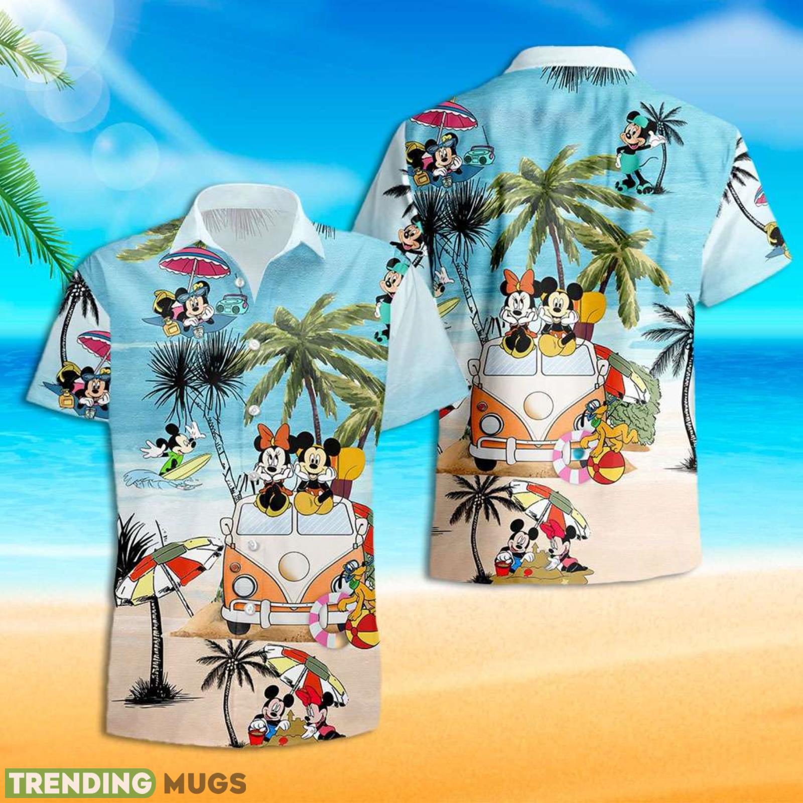 Disney Button Shirt Mickey Minnie Summer Vacation Aloha Hawaiian Shirt Product Photo 1 Disney Button Shirt Mickey Minnie Summer Vacation Aloha Hawaiian Shirt Product Photo 1